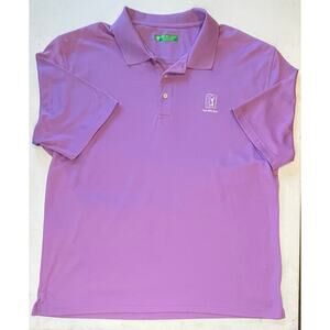 Oxford Golf TPC San Antonio Purple Polo Shirt Men’s Sz XL Earth Tech Super Dry